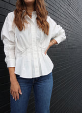 Load image into Gallery viewer, Julie Pleated Button Down Shirt

