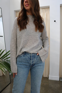 Bara Ribbed Moc Neck Sweater