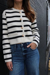 Benni Stripe Sweater Jacket