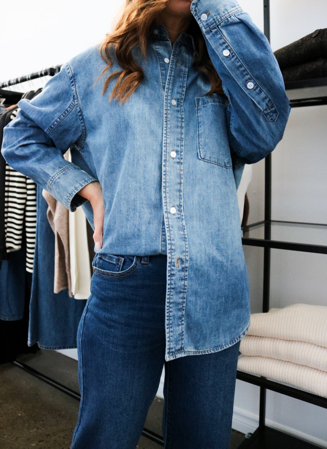 Washed denim Shirt