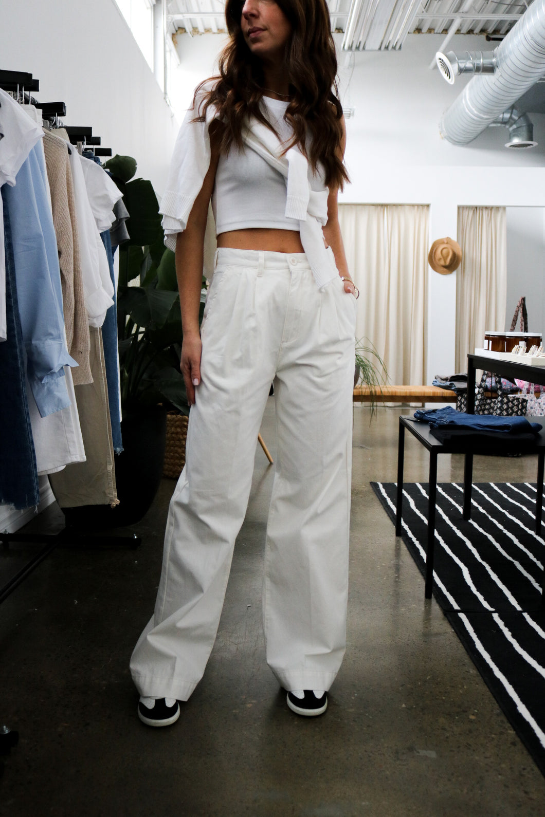 Ellery High Waisted Trouser in Alabaster