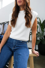 Load image into Gallery viewer, Mock Neck Power Shoulder Top
