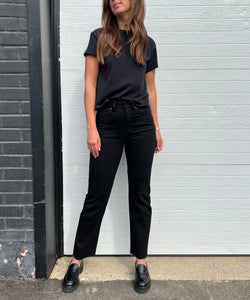 Cigarette Straight Leg in Jet Black