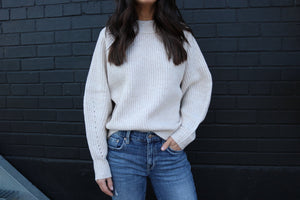 Crip Knit Mixed Sweater